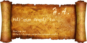 Hőgye Angéla névjegykártya